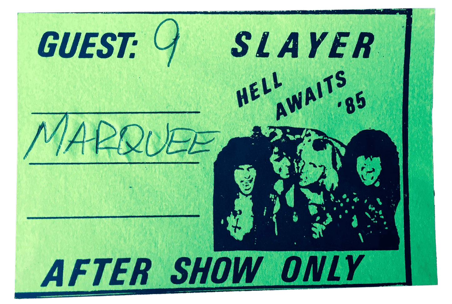 MARQUEE CLUB LONDON SHOW - HELL AWAITS EUROPEAN TOUR