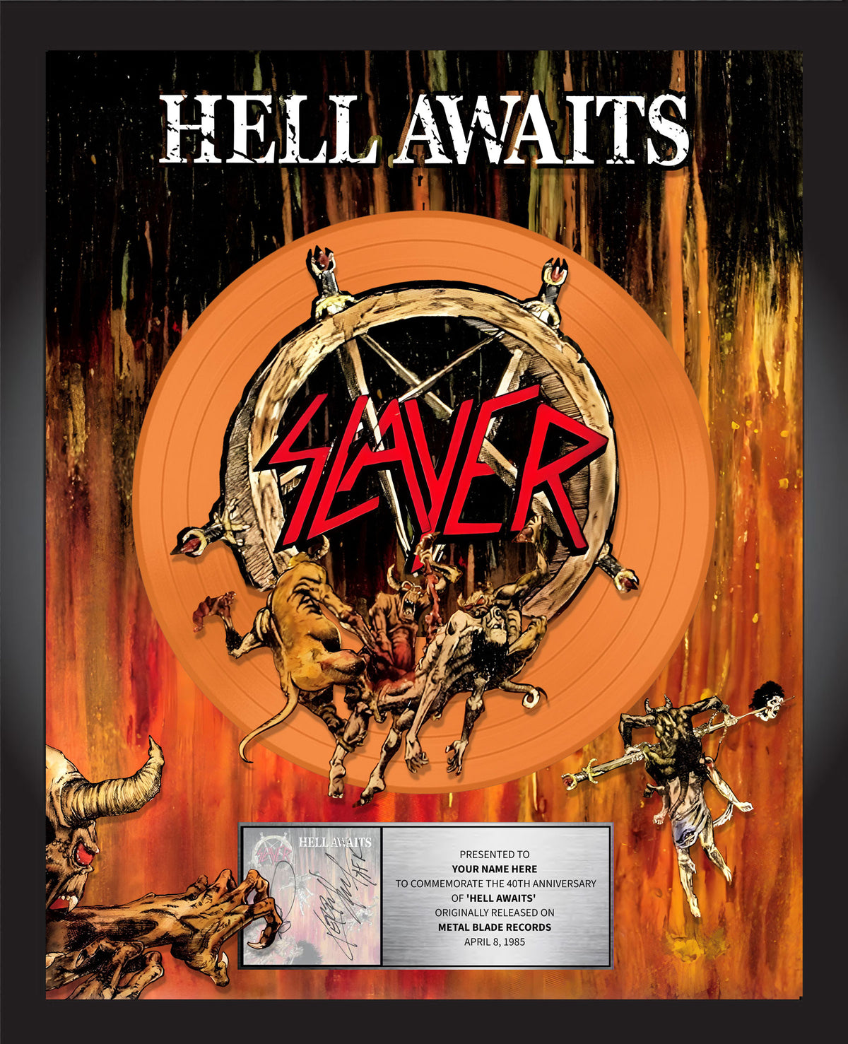 Hell Awaits 40th Anniversary Plaque