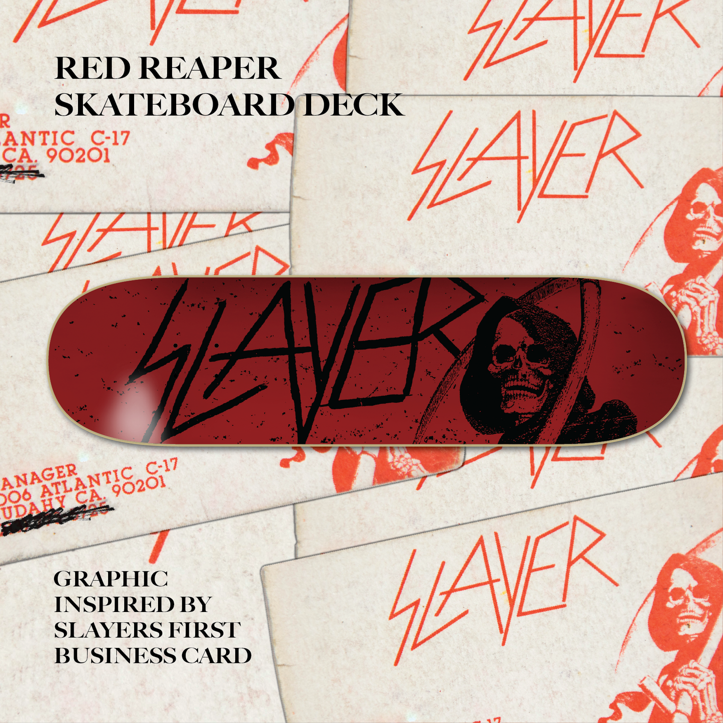 Red Reaper Skateboard Deck