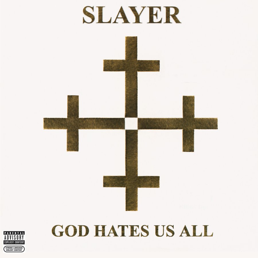 Portada oficial de God Hates Us All, de Slayer, publicada en 2001