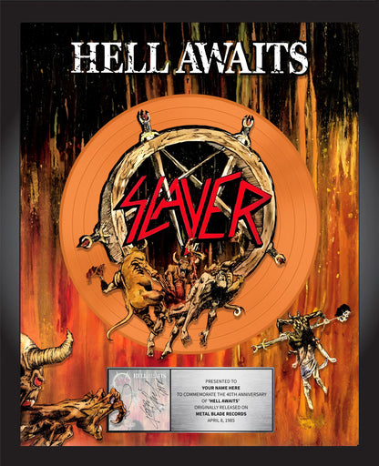 Hell Awaits 40th Anniversary Plaque