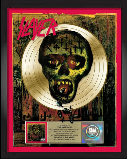 Seasons In The Abyss Album Plaque